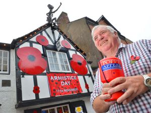Supporting image for story: Lest we forget: Poppies adorn Oswestry pub 