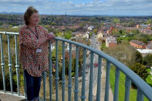 One of the Friends of Lord Hill's Column Amanda Mullins during the open day