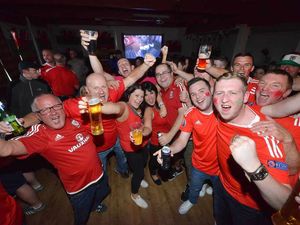 Supporting image for story: Watch: Wales fans loud and proud in Chirk for Portugal match