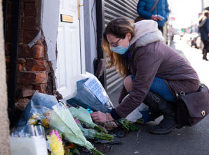 Supporting image for story: Tributes left at scene as two-week-old boy killed in pram crash
