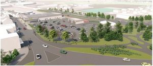 An aerial view of how the new Lidl superstore in High Street, Bilston, will look. Image: Whittam Cox Architects.