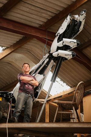 Sculpture Artist Luke Kite is creating a new robotic sculpture for the British Ironwork Centre in Oswestry