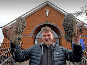 Supporting image for story: Bishop goes the extra mile to complete walking challenge