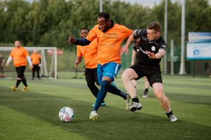 The football match between the Mander Centre and Telford Centre