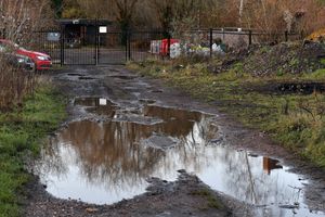 The pathway leading to Riverside House, Stourbridge, which Lloyd Stacey says is a danger to visitors and needs to be repaired