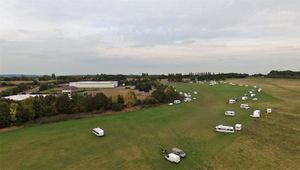 Drone pictures have captured the true scale of some recent encampments which have seen more than 40 caravans. 