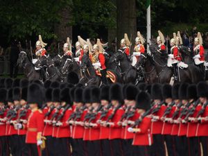 Supporting image for story: In Pictures: Military pomp of Trooping the Colour marks Kate’s return