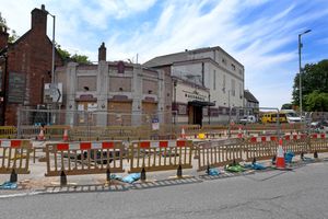 Roadworks in Willenhall town centre