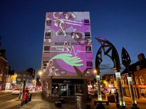 Supporting image for story: Shrewsbury Market Hall turns purple to support epilepsy cause