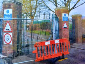 Supporting image for story: Wolverhampton park gates badly damaged after being 'deliberately driven into'