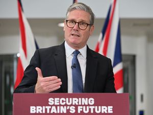 Prime Minister Sir Keir Starmer speaks to the media at Strategic Command Headquarters, in Northwood, Greater London
