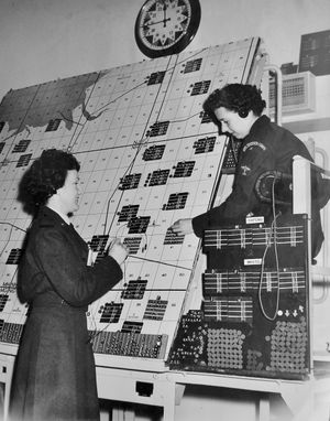 The Royal Observer Corps headquarters at Shrewsbury, where Margery worked, seen here in January 1962. 