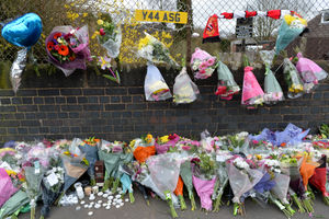 Some of the tributes at the crash scene