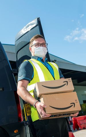 12 MAY 2020.   AMAZON (DXB1), PATENT DRIVE, WEDNESBURY. WS10 7XD

Amazon's Asscoiate Andrius Ciuksys (ciuksya).

PHOTOGRAPH BY RICHARD GRANGE / UNP (United National Photographers).