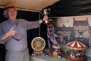 Chris Iles from Carmarthen won the Best Display award for his Mr Christmas World Fair Collection. It is a collection of miniature motion and sound models including carousels and fairground rides. Charles said he was very pleased to win the award as he has been attending the show for 12 or 13 years. Image by Andy Compton