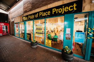 The former Poundland at Kings Square Shopping Centre in West Bromwich, has been turned into an exhibition called The Caravan Gallery, The Sandwell Pride of Place Project - Blast! Festival