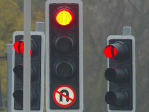Supporting image for story: It's lights, crossing, action on busy Shrewsbury road