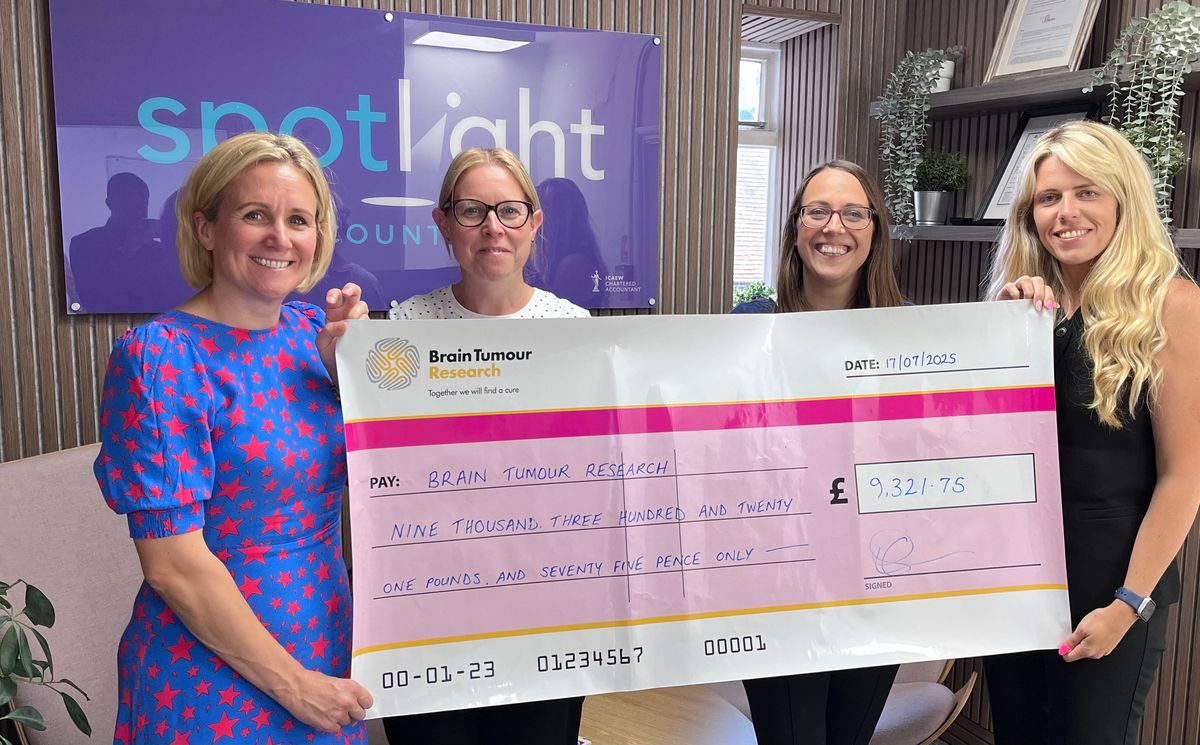 Shifnal accountants raise funds for Brain Tumour Research