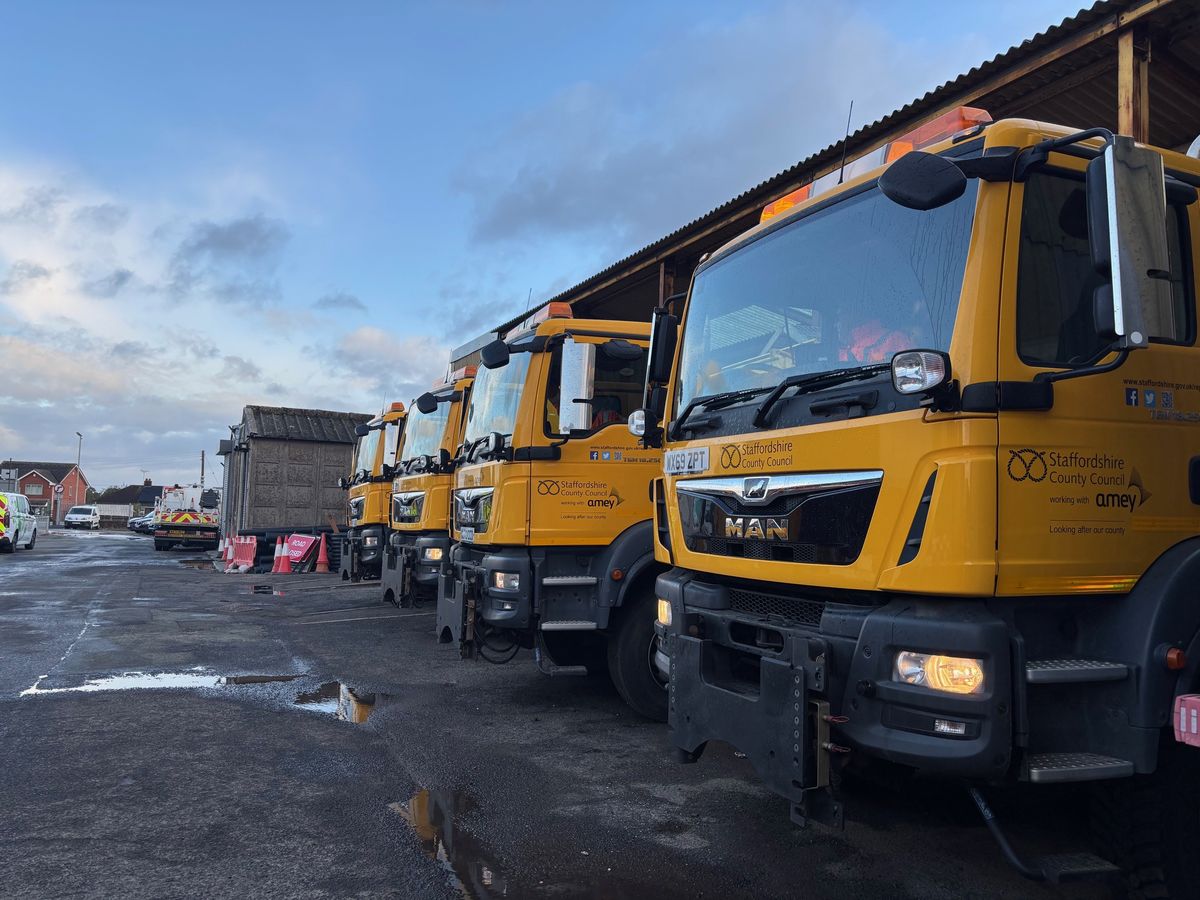Staffordshire gritting crews roll out for first time this season as effects of Claudia hit