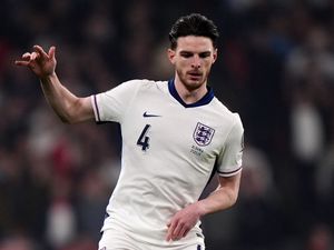 Declan Rice in action for England