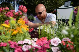 James Thomas with some of his plants from Brookside Nurseries
