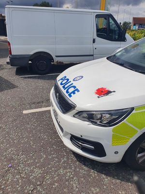 The van was pulled over and the driver found to have no insurance. Photo: Brierley Hill Police