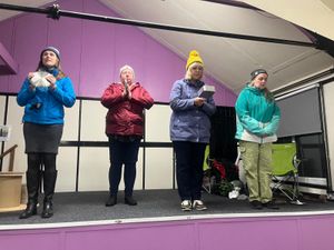 The Cast of Sheila’s Island, presented by Wombourne Players.