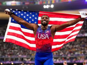 Supporting image for story: Olympic 100 metres champion Noah Lyles feared photo finish had gone against him