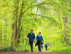 The estate stretches across 3,000 acres of park and woodland 
