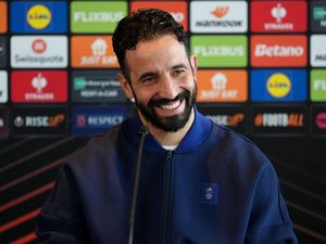 Manchester United manager Ruben Amorim at a press conference