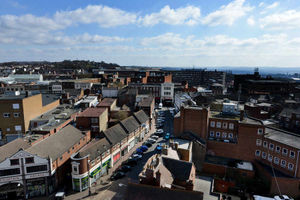 The view of Dudley from the wheel