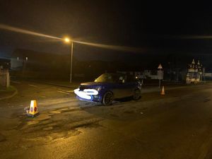Supporting image for story: Range Rover abandoned on wrong side of pothole-ridden Shifnal road as protest