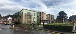 A computer generated image of how the redeveloped Slaney Street could look in Oakengates, Telford
