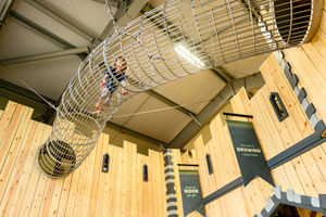 Some of the indoor play areas at Hockerhill Adventure Playbarn