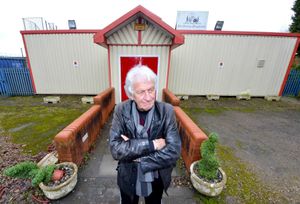 Temporary chairman Pete Smith outside the Grange Playhouse