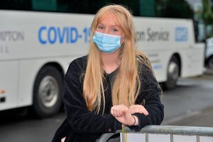 Aine Doherty was there to support her friend Maddie and said she thought the bus was a great idea