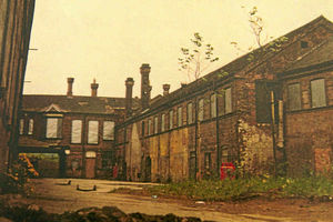 The old tile factory before efforts to revive the building started in 1988