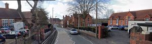 Red Hall Primary School in Lower Gornal is split by Zoar Street