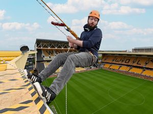 Supporting image for story: I took the plunge and abseiled down Wolverhampton's legendary Molineux stadium - here's how it went