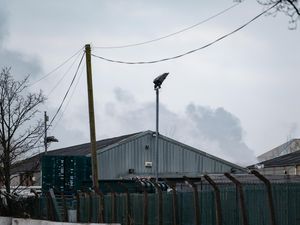 Supporting image for story: Watch: Dozens of firefighters battle meat plant blaze in Wolverhampton