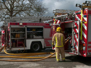 Supporting image for story: Car fire burst in to flames on A5 at Shrewsbury 