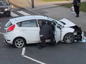 Supporting image for story: Paramedics called as car crashes into post in West Bromwich