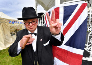 Derek Herbert as Winston Churchill last year