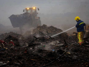Supporting image for story: Rugeley fire: New breakthrough tackling blaze which has burned for more than two weeks