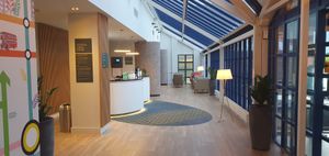 The reception area has been set to be more airy and light and welcoming