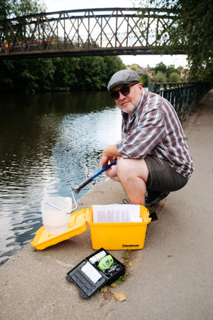Dave Jones near Greyfriars Bridge, Shrewsbury