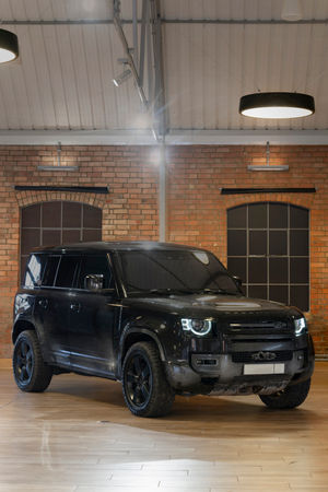 Land Rover Defender stunt car. Photo: Max Earey