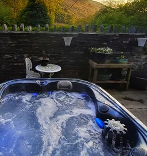 The property comes with a hot tub