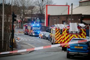 Four fire engines were initially called to the scene at 1.45pm