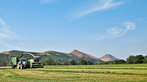 It’s the perfect summer picture – but the hot weather is bringing challenges to farmers across the county. Peter Steggles caught this image of grass being cut near Longnor.